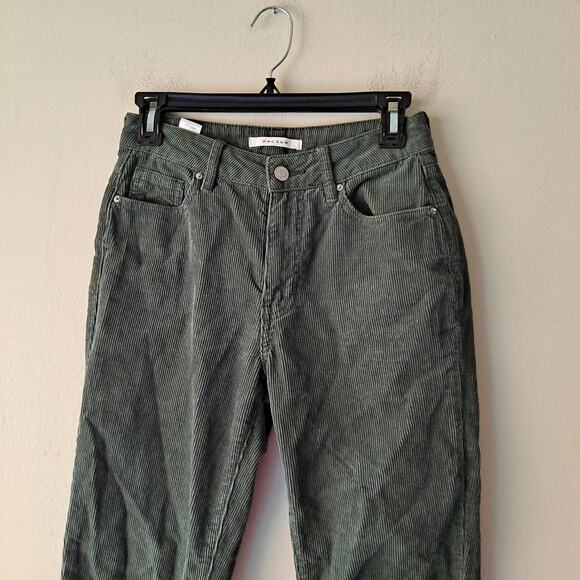 PacSun Womens Green Corduroy Relaxed Fit High Rise Tapered Leg Mom Jeans Size 24 - Picture 7 of 16
